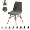 1Pc Leaves Jacquard Chair Cover Elastic Anti-Dirt Seat Slipcover Solid Color Armless Chair Case For Dining Room El Banquet