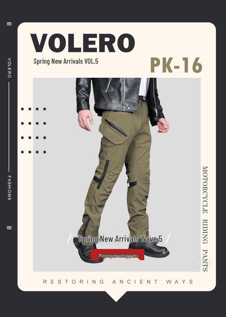 VOLERO Four-Season Motorcycle Riding Pants - Waterproof, Windproof, Double-layer, Breathable, High-waist, Anti-fall Racing Gear