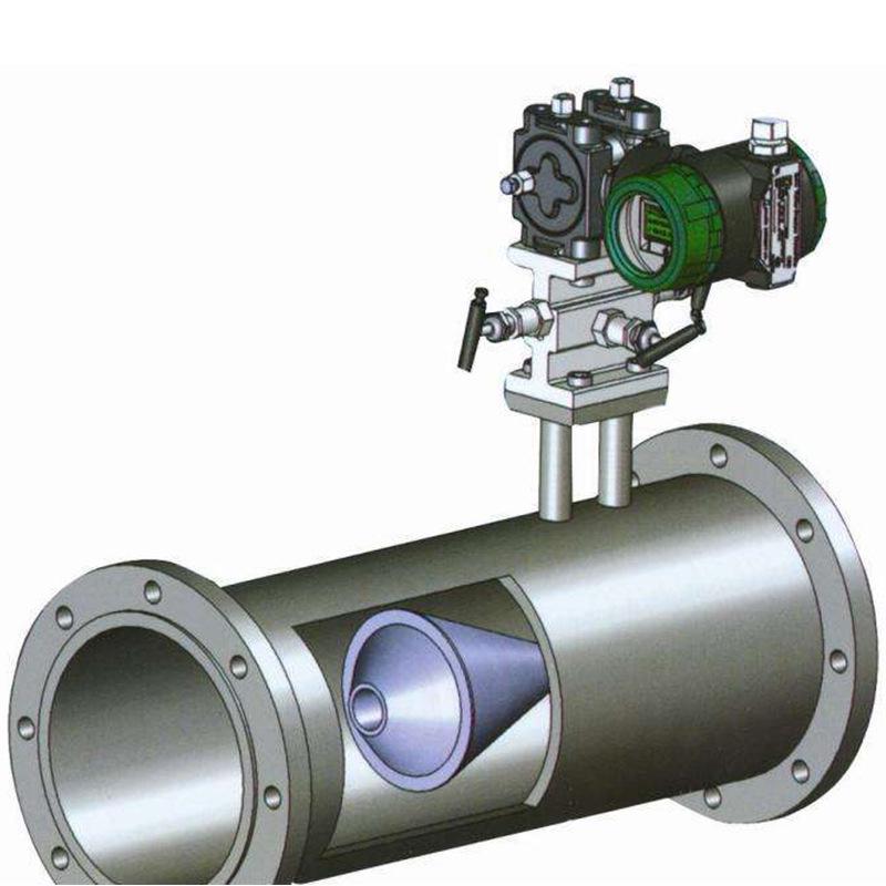 High-Temperature V-Cone Differential Pressure Flowmeter for Gas-Liquid and Compressed Air
