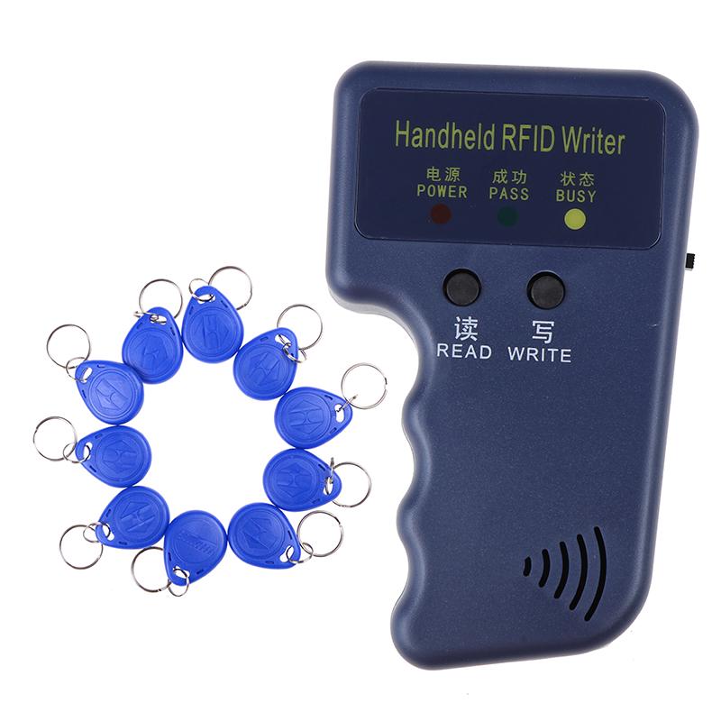 125Khz Handheld RFID Schreiber/ Kopierer/ Leser/ Duplikator mit 10 Stück ID-Tags