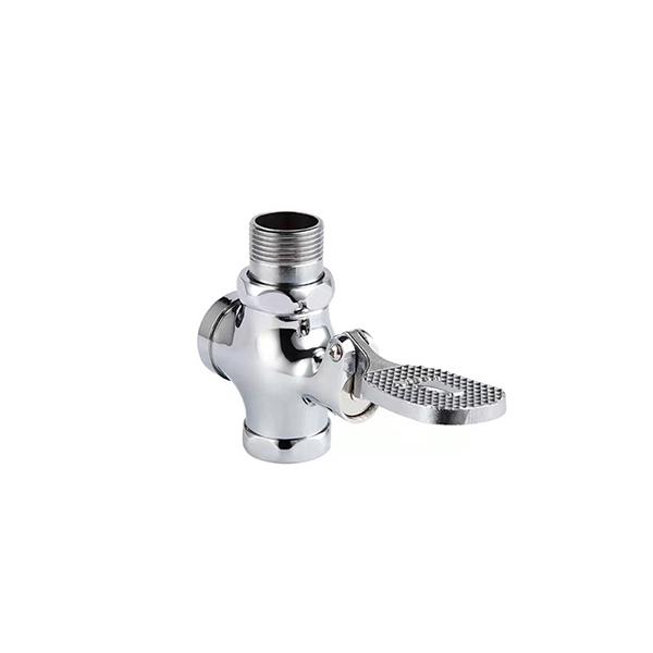Price Hotel Use Water Saving Eco-Friendly Time Delay Wall-Mounted Foot Pedal Control Brass WC Flush Valve