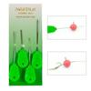 4pcs Fishing  Bait  Drill Crochet Needle Threader With Handle Pill-shaped Bead Bait Needle Fishing