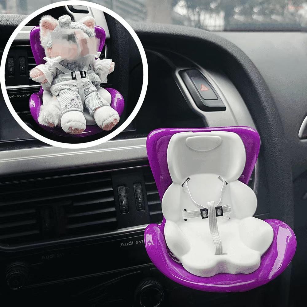 Asiento de Seguridad para Muñeca de Coche para Labubu 17-19cm Modelo de Silla de Dibujos Animados Decoración de Salida de Asiento de Coche para Muñeca Labubu Accesorios para Coche Interior