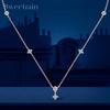 Rose guld fyrklöver Moissanite halsband 925 silverpläterad 18 k gul/vit guld diamant choker kedja för kvinnor smycken