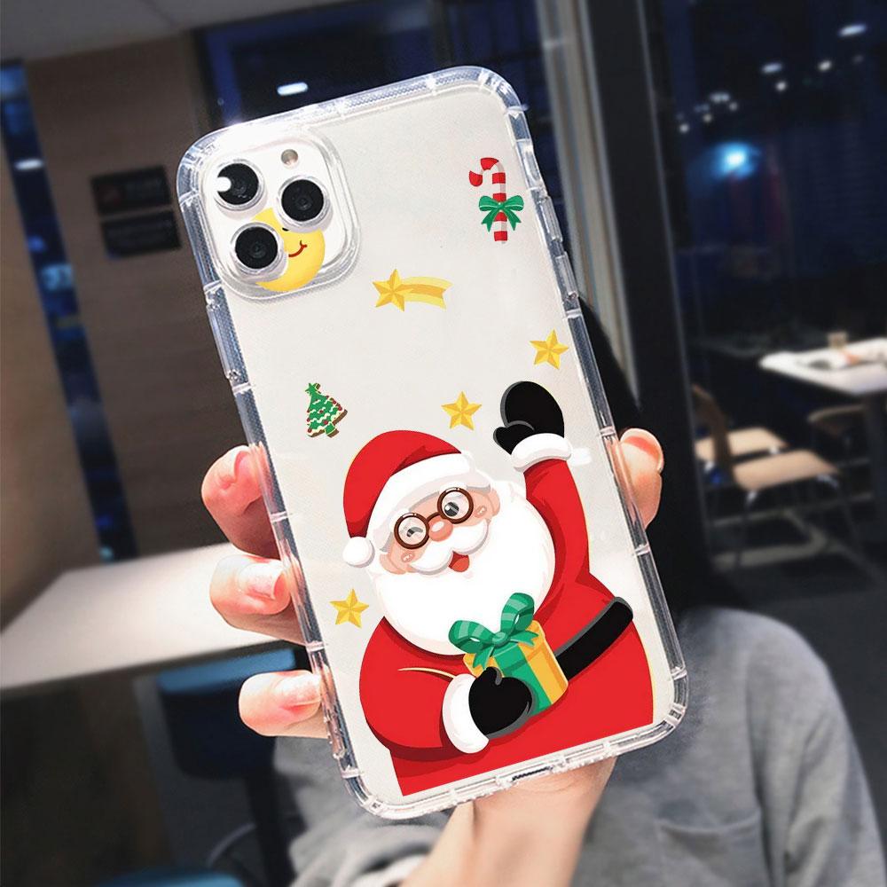 Christmas Cartoon New Year Gift Silicone Phone Case for IPhone 15 14 13 12 11 Pro Max X XR XS Soft Cover for IPhone 7 8 Plus SE2