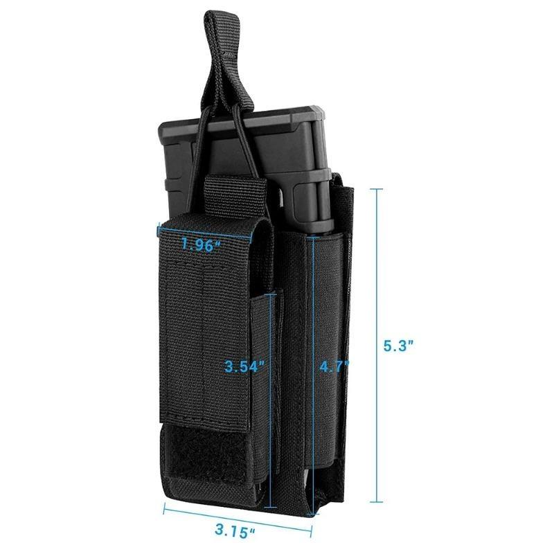 Tactical Molle Magazine Pouch Single Rifle Bag Laser Magazine Holder Waist Pack Military Hunting Gear