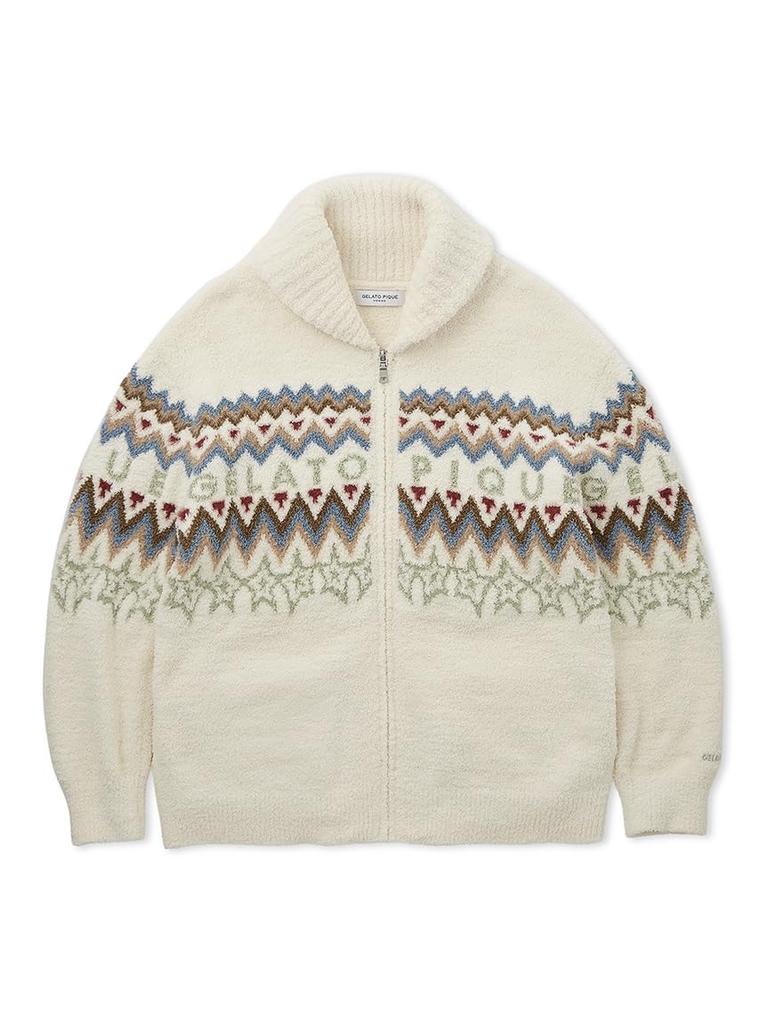 Gelato Pique HOMME Powder Fair Isle JQD Cardigan PHNT245928 IVR Men's
