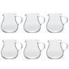 Toyo Sasaki Glass Syrup Pitcher with Handle, 80ml, Set of 6, Glass Creamer/Milk Pitcher, TS44029