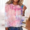 2025 Top 3D Floral Printed Women's Round Neck Long Sleeve T-shirt