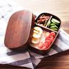 KXLCGYK Magewappa Bento 700ml Single Magewappa Natural Lacquer Blue Drawstring Wooden Spoon and Chopsticks Perfect for Commuting or School Box, Oval,