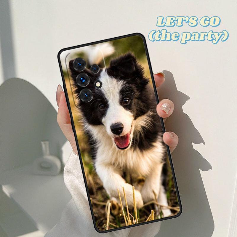 Beautiful Fun Border Collie Dog Puppies Case For Samsung Galaxy A42 A31 A40 A51 A71 A32 A80 A91 A52 A72 A73 A20e A50 A70 A11 A12