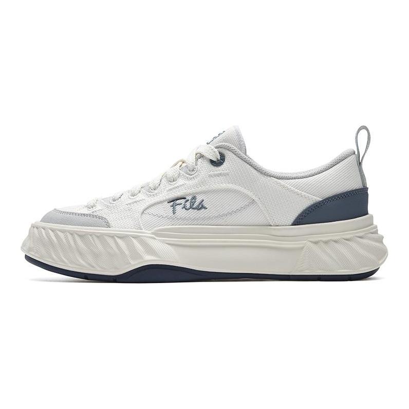 FILA Fosso 1+ Casual Shoes Fashion Simple Classic Personality Trend Retro Comfortable Thick Sole Men sneaker White Gray F12M622307FWD