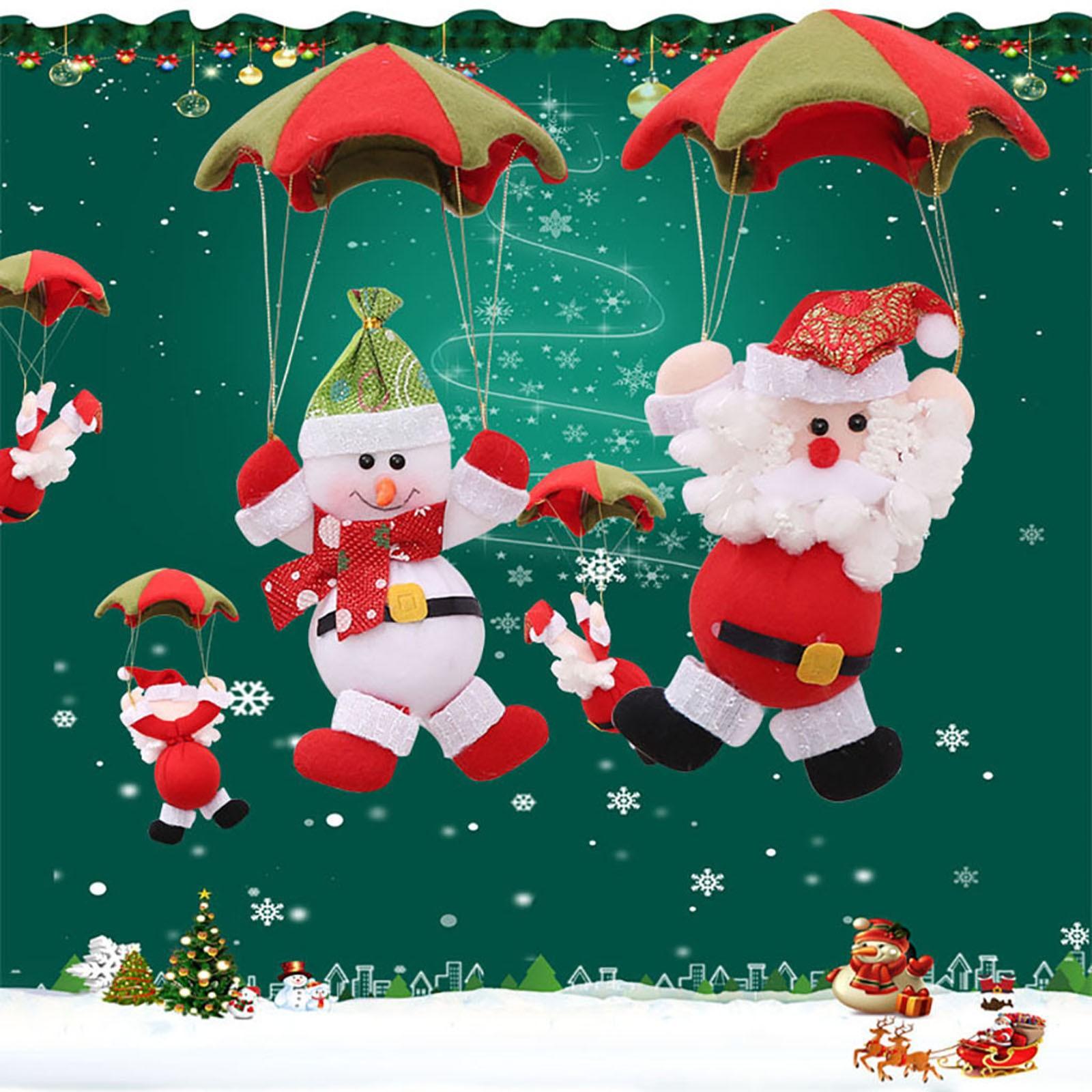 

Christmas Parachute Santa Claus Snowman Pendants Scene Decoration Pendant