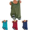 Women's Loose Sleeveless Vest T-shirt Blouse With Elegant Boho Lace Design In Plus Sizes