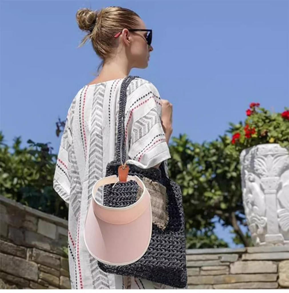 Travel Hat Clip Leather Simple Golf Baseball Hat Clip Summer Hat Strap Towel Glove Storage Wallet Buckle Hands-free Latch Clip