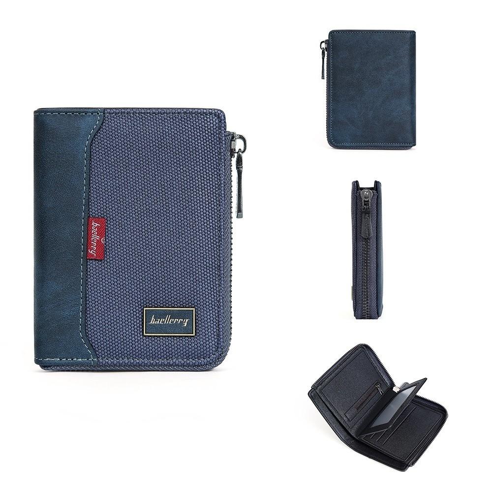 

Large Capacity Short Card Bag Multi-functional Business Wallet Credit Card Holder Daily Use синий