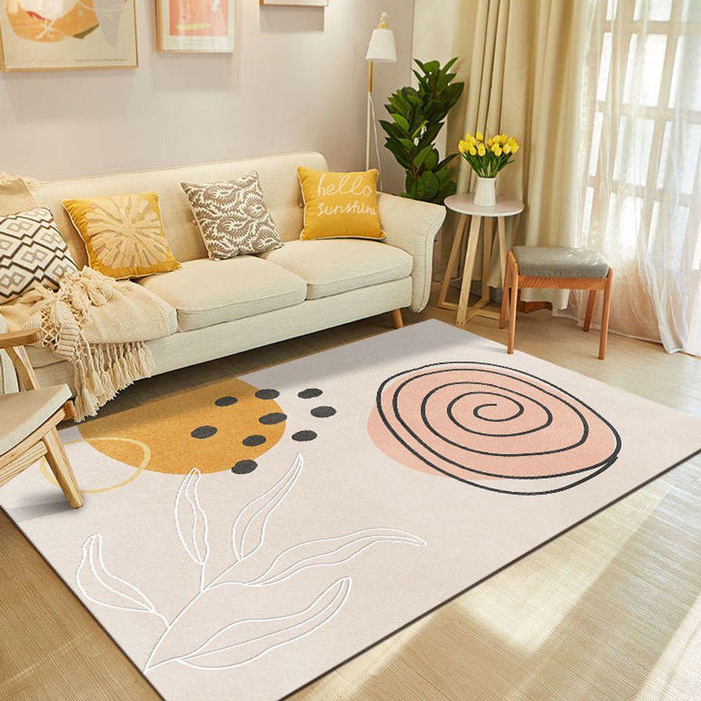 Modern Minimalist Area Rug Large Plush Non-Slip Carpet for Living Room Study Lounge Floor Mat Washable Home Decor