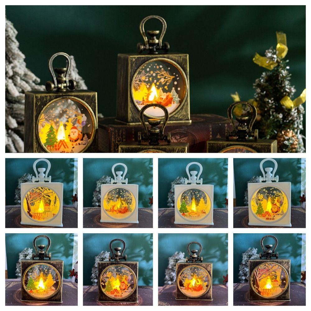 Christmas Tree Christmas Portable Lantern illuminated Christmas Hanging Lamp Navidad