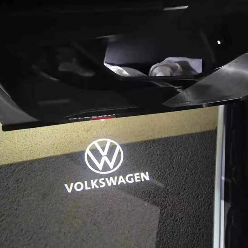 

For VOLKSWAGEN VW Hot Sale Accessories LED Car Door Logo Projector Lights for VW Golf 5/6/7, R/GTI/GTD/GTE, Touareg, CC, Passat NO WIRES 2pcs