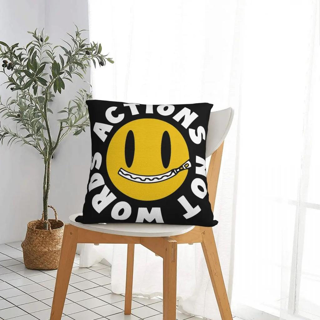 Cbum Fitness Merch Actions Not Words Pillow Case Cushion Covers Novelty Polyester Decor Pillowcover for Sofa