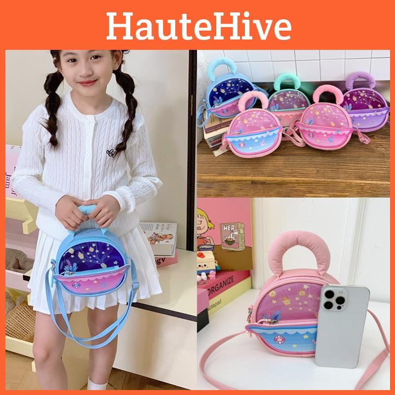 Cute Cartoon Star Jar Printed Children Round Single Shoulder Bag Crossbody