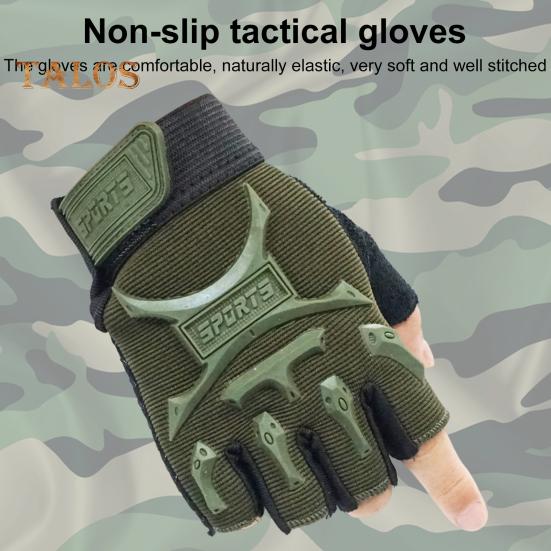 1 Pair Kids Half Finger Gloves Anti-Slip Sport Mittens Large Area Anti-Slip Design Elastic Soft Gloves