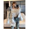 New Short Fur Coat Square Neck Coat Sexy Leopard Print Thickened Winter Warm Light