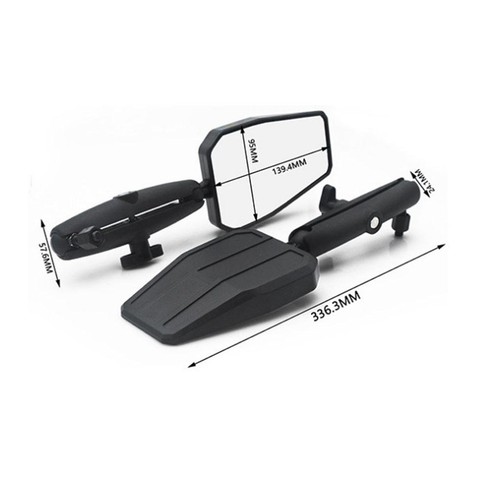 Kolip Motorcycle Mirrors 360 Degree Rotating Foldable Rear View Side Mirrors For Handlebar Mount ATV Accessories