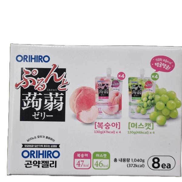 ORIHIRO Fruit Konjac Jelly 130g x 8packs One thing