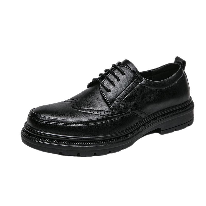 Dress Brock Leather Shoes British Fashion Business Men's Shoes Versatile Wedding Leather Shoes Leather Shoes