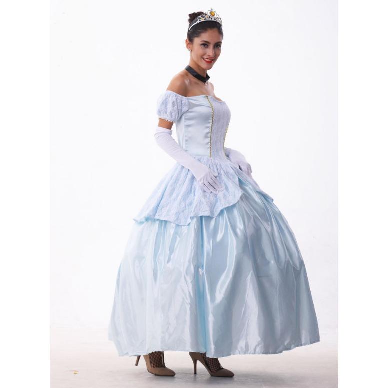 Uniforme da Gioco Cosplay Costume di Cenerentola Rosa Blu Costume da Principessa Costume da Regina di Halloween