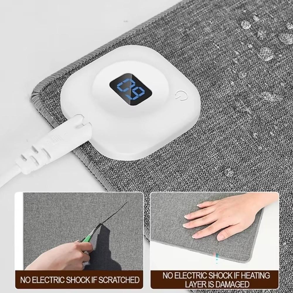 Extra-large Heated Desk Mat with Digital Display Office Desk Mat Gifts Heating Mouse Pad