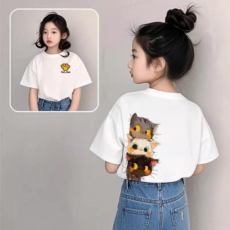 Cartoon Monster Elf Labubu Kids Adult Letter Printed T-shirt Summer Casual Women's Tees Top Girl and Boy Short Sleeve Clothing