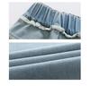 Summer Girls' Wide-Leg Denim Jeans, Trendy Korean-Style Casual Pants for Medium and Large Children