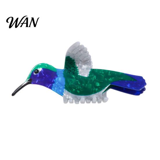 Bird Shaped Clip Colorful Hair Claw Strong Hold Non Slip Parrot Sparrow Design Clips Hummingbird Shape Clamp Accessories for Women Girls Lightweight