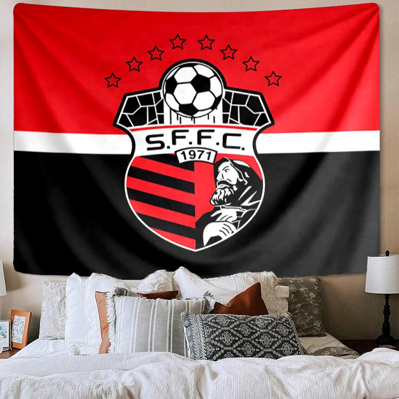 1PC Santos Futebol Emblem Tapestry, Unique Design Tapestry, Wall Decor for Bedroom,Livingroom, Playroom,Heartwarming Fan Holiday Gifts