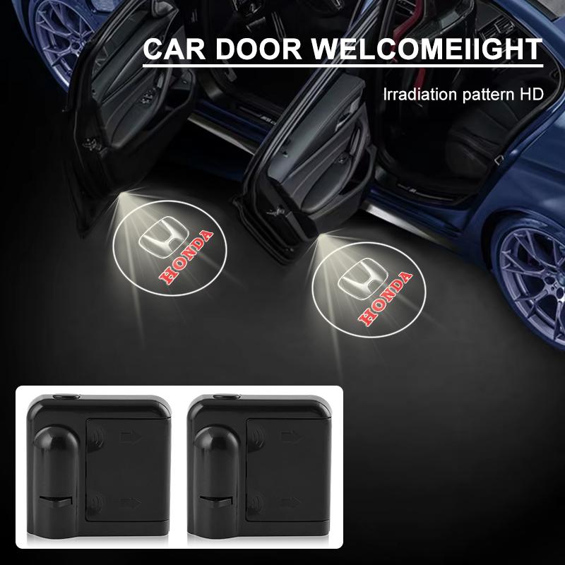 LED Car Door Welcome Lights Laser Projector Wireless Car HD Courtesy Lamp for Honda Mugen Power Honda Civic Accord CRV Hrv Jazz