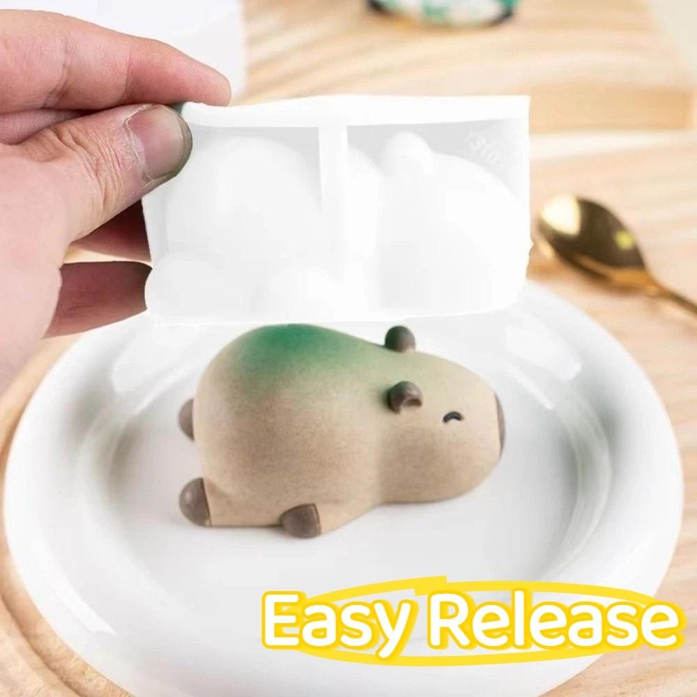 2Pcs Non-Stick Dessert Baking Mold Cute 3D Animals Silicone Molds Cake Decorating Molds  Baking Tool