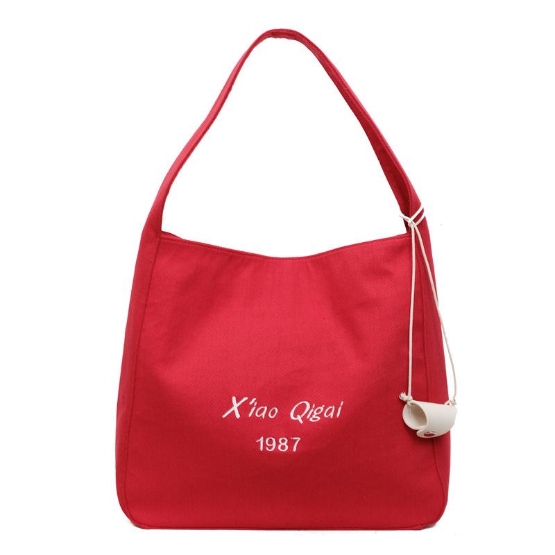 Bolsa Tote Simples, Bolsa Tote Descontraída, Bolsa de Ombro Único de Grande Capacidade