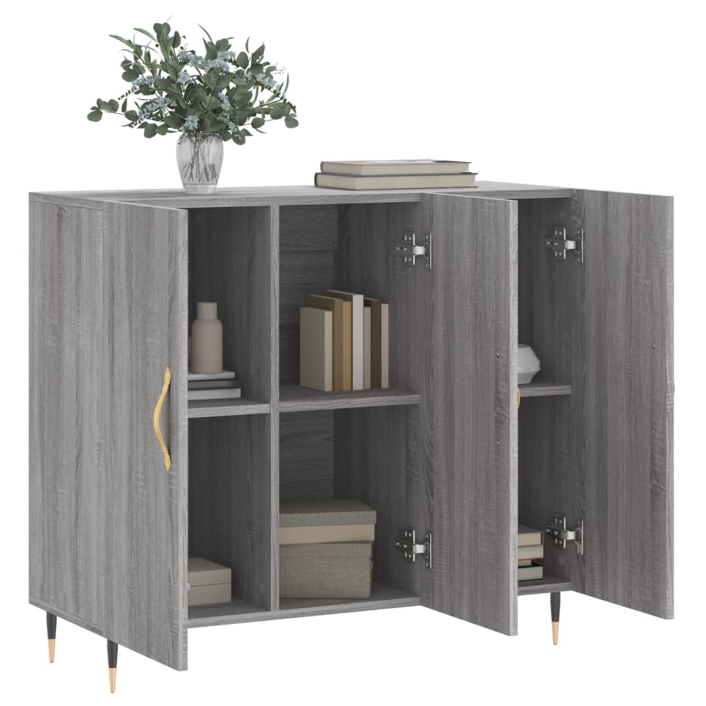 Sideboard Gray Sonoma 90x34x80 cm Particleboard