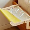Cat Hammock Window Panel Hanging Bed Wooden Assembly Pet Mat Adjustable Snap-on Legs Window Panel Mounted Cats Hammock