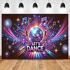 70s, 80s and 90s Disco Dance Party Decorations, Retro Club Backdrop, Neon Ball, Stage Banner, Party Accessories49