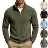 Neuer Herren Herbst/Winter Lässiger und Stilvoller Halbreißverschluss Fleece Hoodie mit Stehkragen