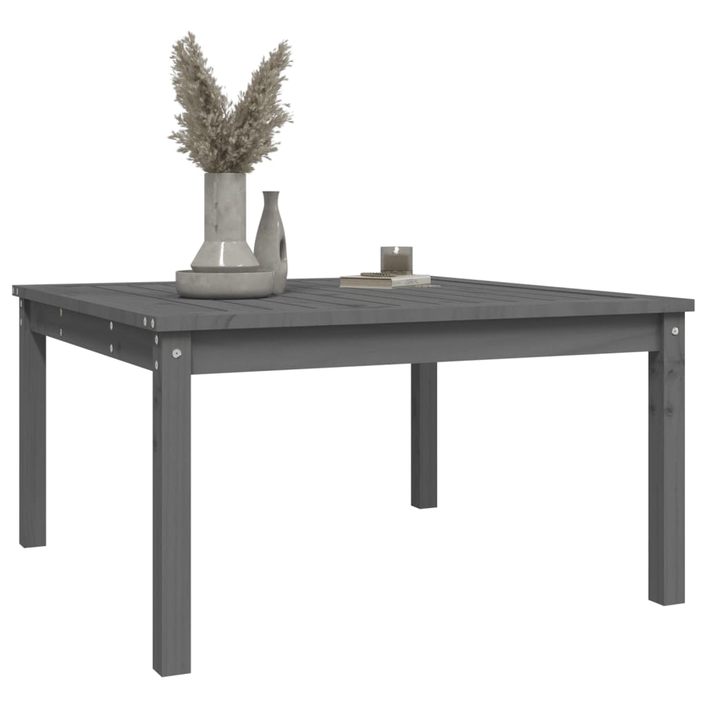 VidaXL Gartentisch Grau 82,5x82,5x45 cm Massivholz Kiefer