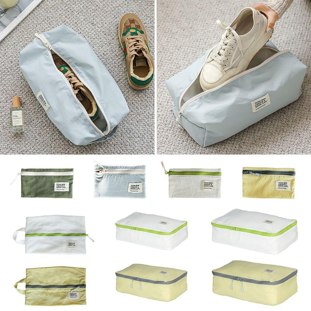 

Large Capacity Travel Storage Bag Multicolor Cosmetic Bag Clothing Pouch Travel Bussness Trip White-S