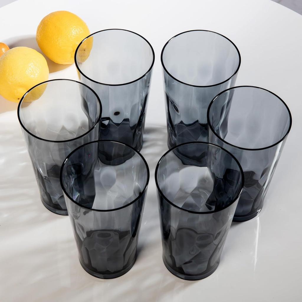 4pcs Unbreakable Plastic Drinking Glasses Shatterproof Drinking Cups Plastic Glass Cup Plastic Tumbler Cups Plastic Drinking Glasses Water Cups