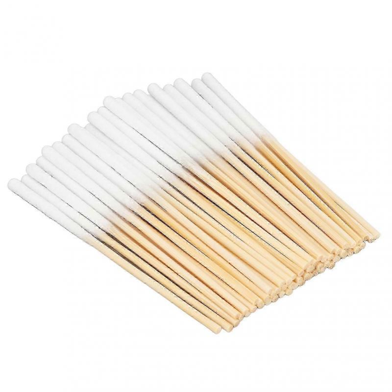 Cotton Swabs 60 Count - Long Wooden Handle, Soft Tip, Multipurpose Thicken Safety Cotton Tipped Applicators (8cm)