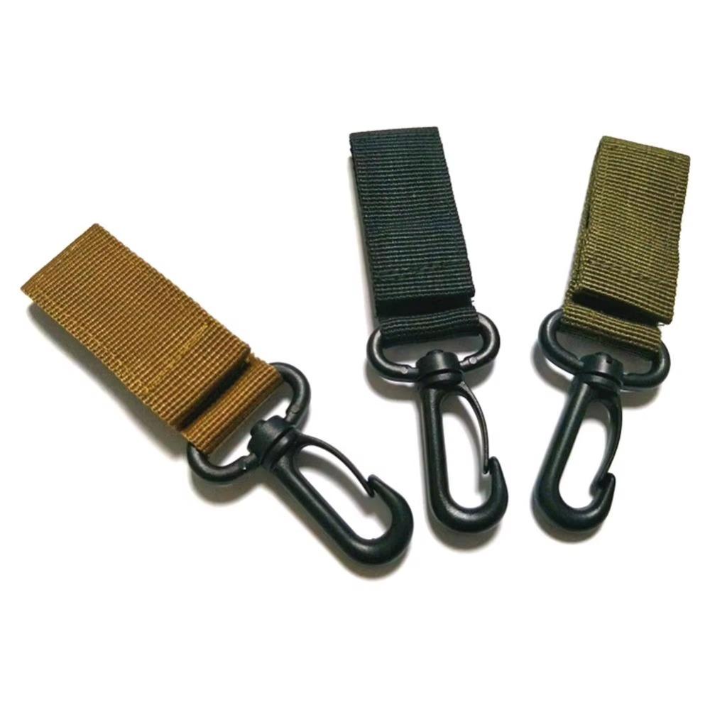 Climbing Carabiner with Nylon Webbing Sling, Safety Locking Hook for Tactical Backpacks Outdoor Gear Hanging, Keychain Accessory