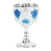 30ml Metal Wine Glass Carved Rose Embossed Goblet Ornament for Home Bar Travel Wedding Party