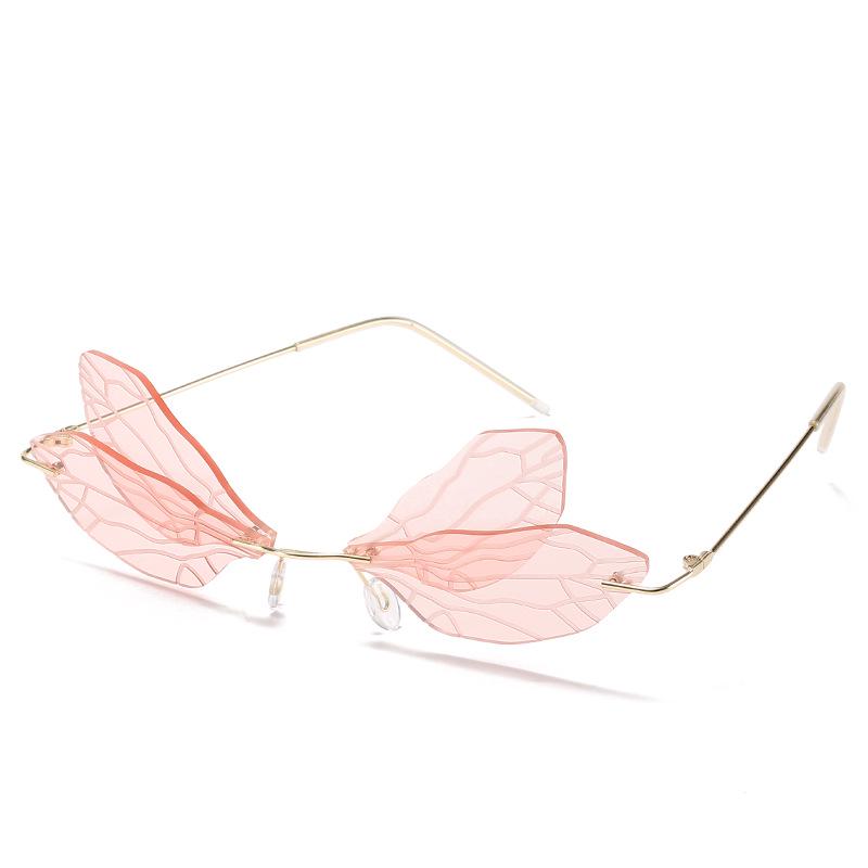2024 Trendy Frameless Dragonfly Gradient Sunglasses for Women